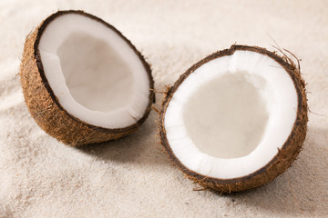 two half coconut