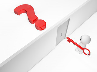 3D guy gains access to a question(3D happyman isolated series)