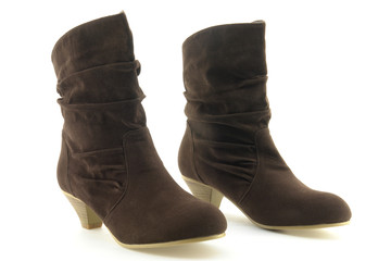 Bottines marrons en daim