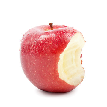 angebissener roter Apfel
