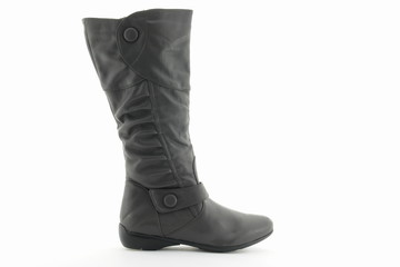 Bottes en cuir gris