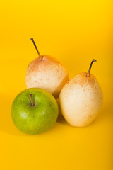Pears and apples.