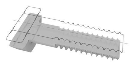 Bolt in section