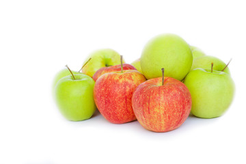 red and green apples