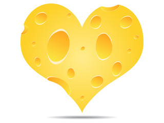 heart made of cheese