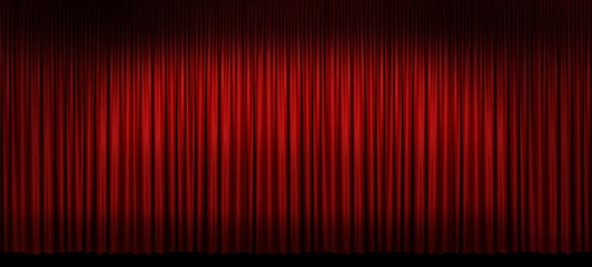 Large Red Stage Curtain - 20234563