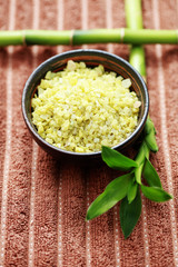 green bamboo bath salt