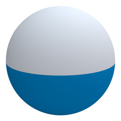 San Marino flag on the ball isolated on white.