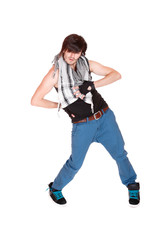 hip-hop style dancer posing