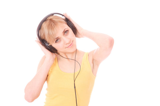 young woman Listening to Music