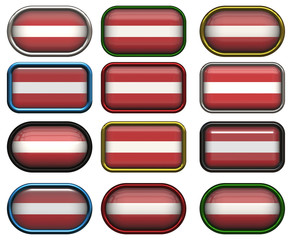 12 buttons of the Flag of Latvia