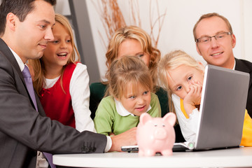 Family with consultant - finance and insurance