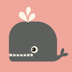vector cute whale - 20238902