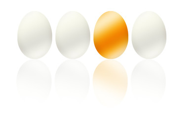 Golden egg business illustration, profit,easter