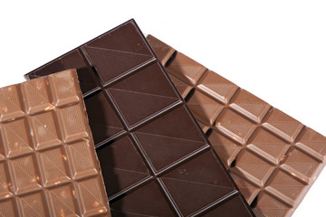 chocolate bar isolated on white