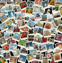 Rolgordijnen Go Asia - background with travel photos of eastern landmarks © kaetana