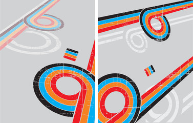 the vector retro grunge background