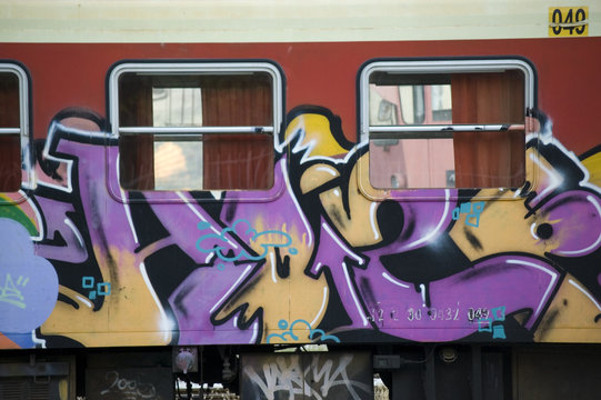 Graffiti sul treno