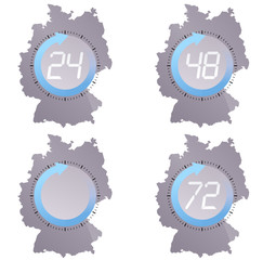 Lieferzeit in Deutschland (blau)