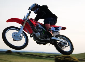 Plexiglas foto achterwand Motorcross rijder © holstphoto