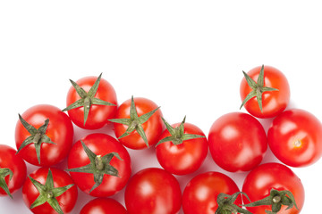 ripe tomatoes background isolated