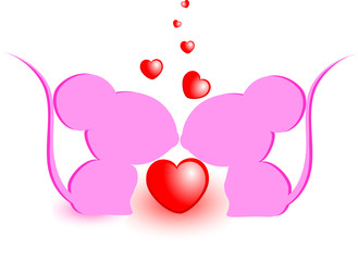 cute valentine mouse
