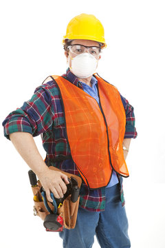 Construction Worker in Safety Gear