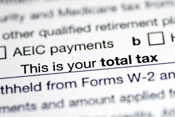 Focus on the total tax in the income tax return