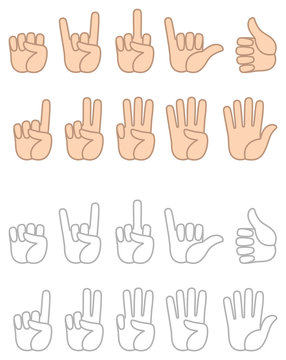 Gestures of hands