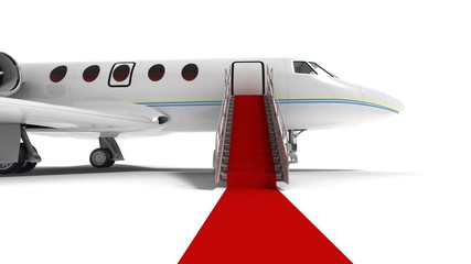 Jet et tapis rouge