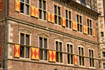 Fototapeta na wymiar Wasserschloss Raesfeld: Typische Fensterfront