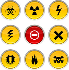 Warning icons.
