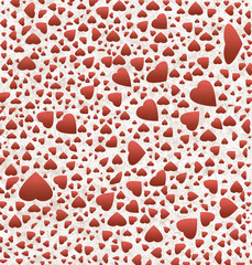 Fototapeta premium red hearts on grunge textured paper