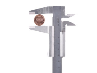 Calipers with one cent