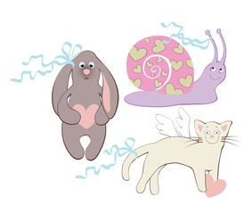 set of fun vector animals
