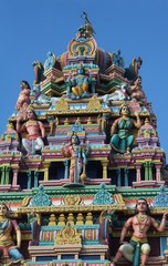 Fototapeta na wymiar Mauritius, Hindu, Tamil Temple