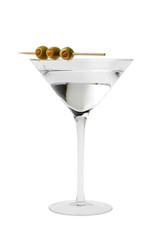 Martini cocktail with olives