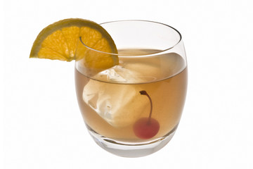 Whiskey Sour cocktail on a white background