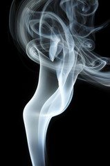 smoke on black