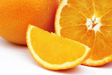 sliced, fresh orange