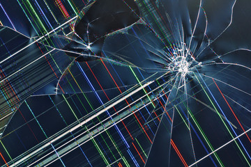 Cracked broken display  background