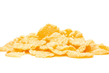Cornflakes isolated on the white background