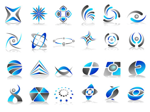 Vector Abstract Logo Icon Design Set