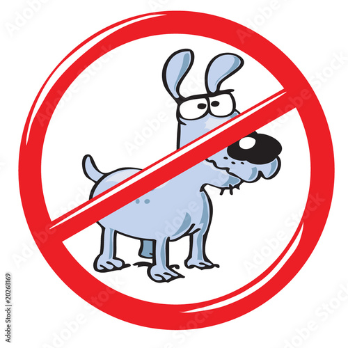 quot;Funny cartoon no dogs signquot; Stock image and royaltyfree vector files on Fotolia.com  Pic 20268169
