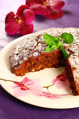 honey cake with nuts and raisins