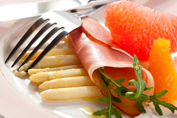 Bacon with vegetables
