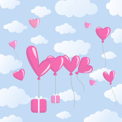 Obraz na płótnie Canvas love balloons