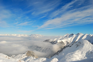 Plakat Alps in winter