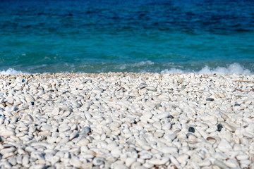 White beach, Elba island.