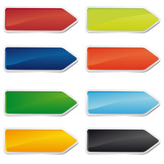 Set of vector arrows